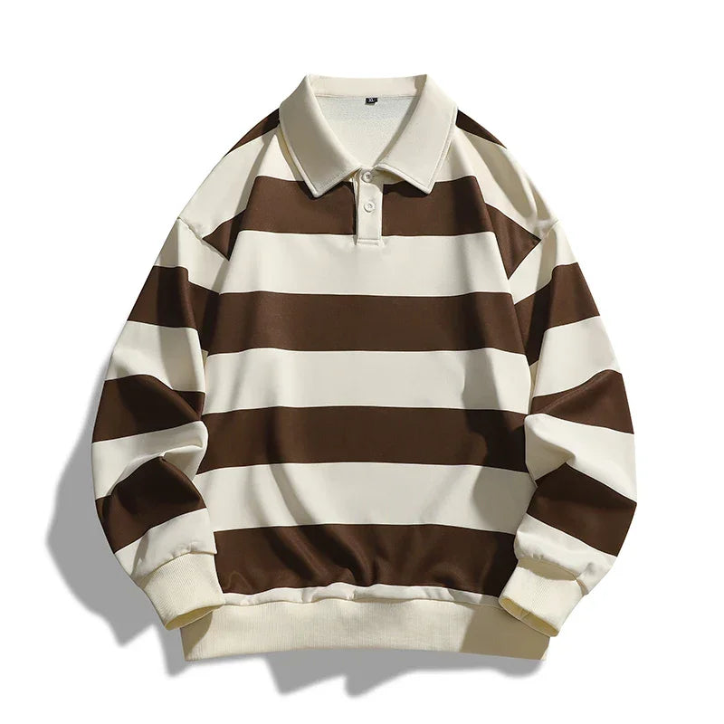 Hafford | Polo a righe a maniche lunghe da uomo