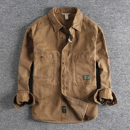 Corrado | Camicia da lavoro con tasche applicate da uomo