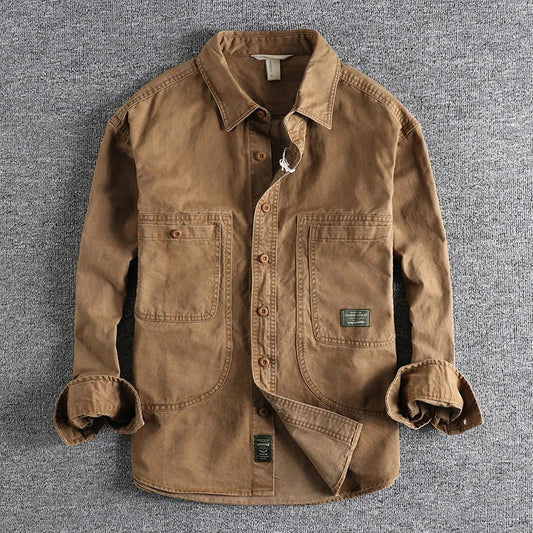 Corrado | Camicia da lavoro con tasche applicate da uomo