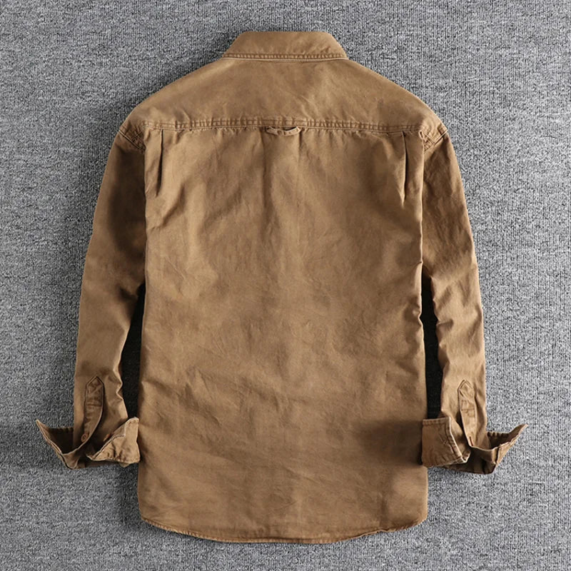 Corrado | Camicia da lavoro con tasche applicate da uomo