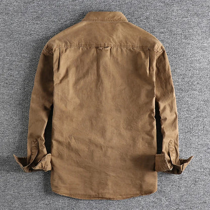Corrado | Camicia da lavoro con tasche applicate da uomo