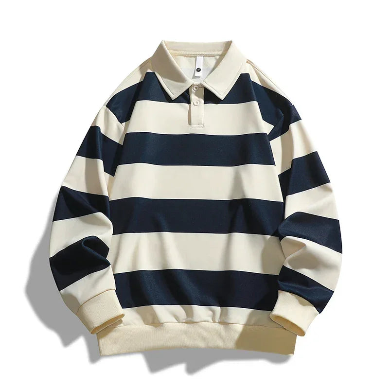 Hafford | Polo a righe a maniche lunghe da uomo