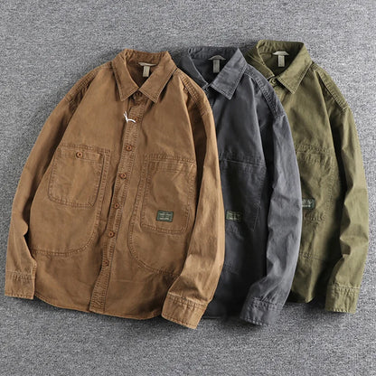 Corrado | Camicia da lavoro con tasche applicate da uomo