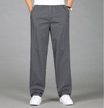 Cesare | Pantaloni dritti con elastico in vita e tasche laterali da uomo