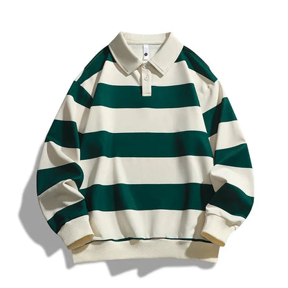 Hafford | Polo a righe a maniche lunghe da uomo