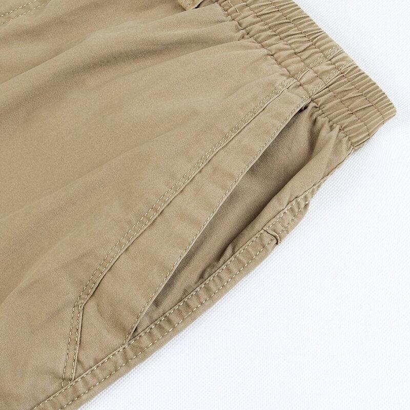 Cesare | Pantaloni dritti con elastico in vita e tasche laterali da uomo