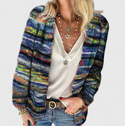 Eugenie | Pull Donna Vintage a Righe Maniche Lunghe