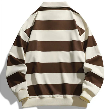 Hafford | Polo a righe a maniche lunghe da uomo