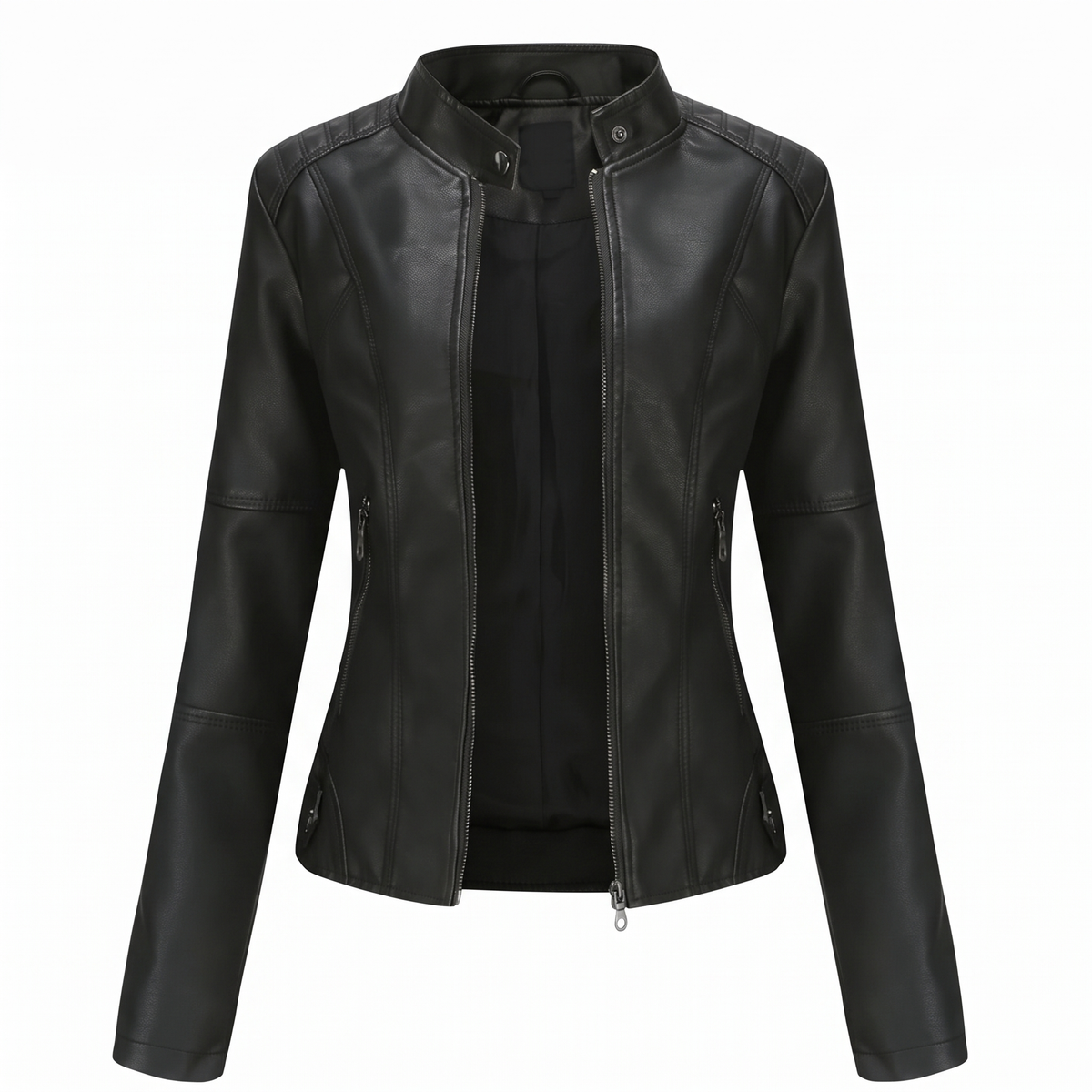 Miranda | Giacca Biker Slim con Collo alla Coreana for Women