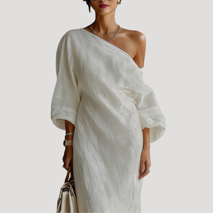Anne Sophie | Abito Lungo Elegante a Una Spalla