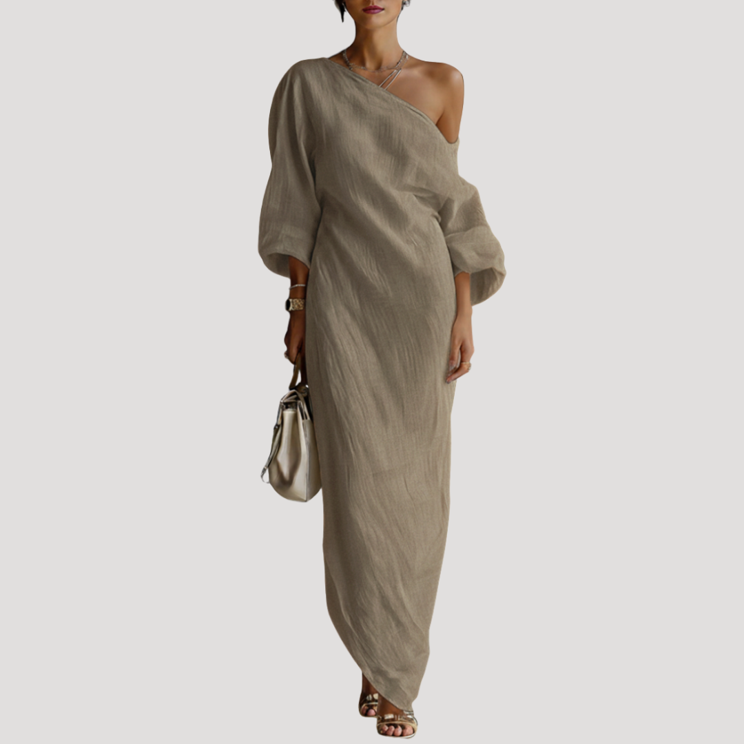 Anne Sophie | Abito Lungo Elegante a Una Spalla