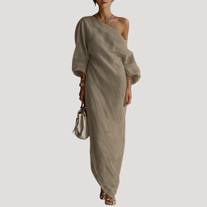 Anne Sophie | Abito Lungo Elegante a Una Spalla