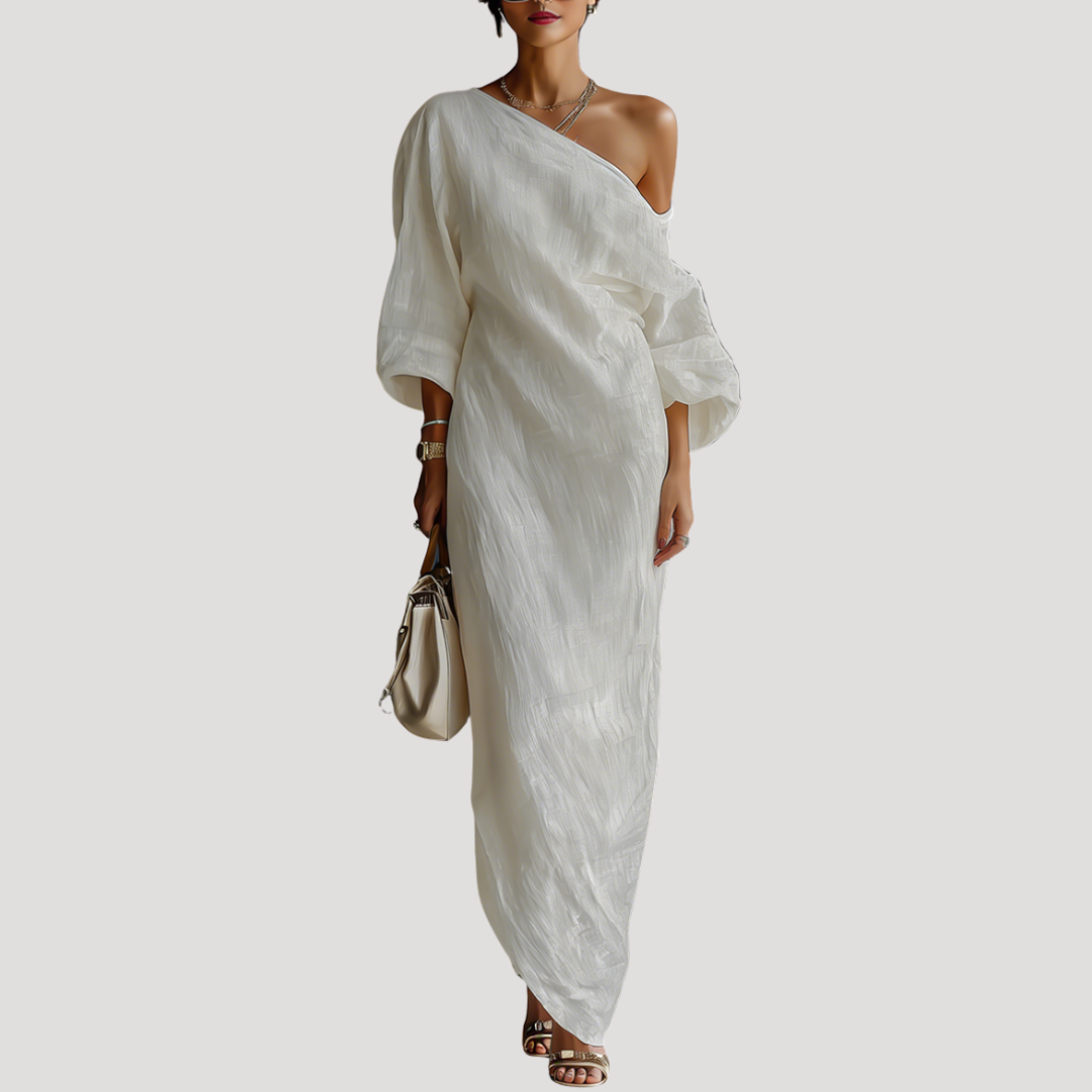 Anne Sophie | Abito Lungo Elegante a Una Spalla