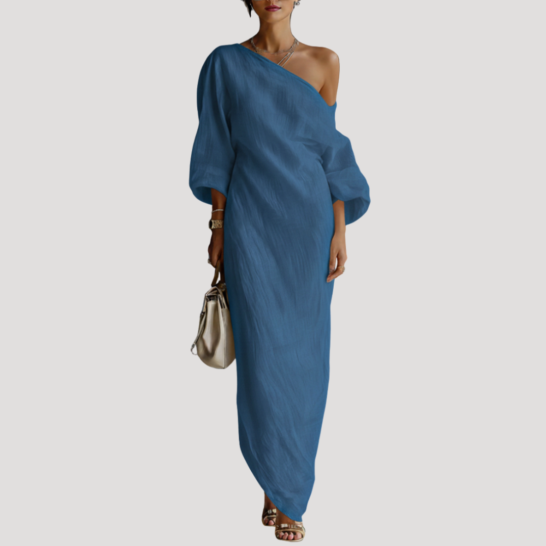 Anne Sophie | Abito Lungo Elegante a Una Spalla