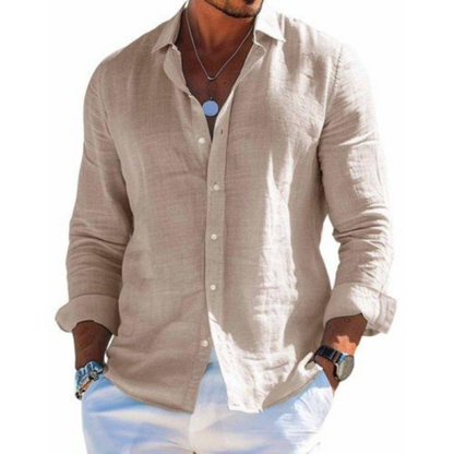 Alessandro | Camicia a maniche lunghe con colletto classico e bottoni da uomo