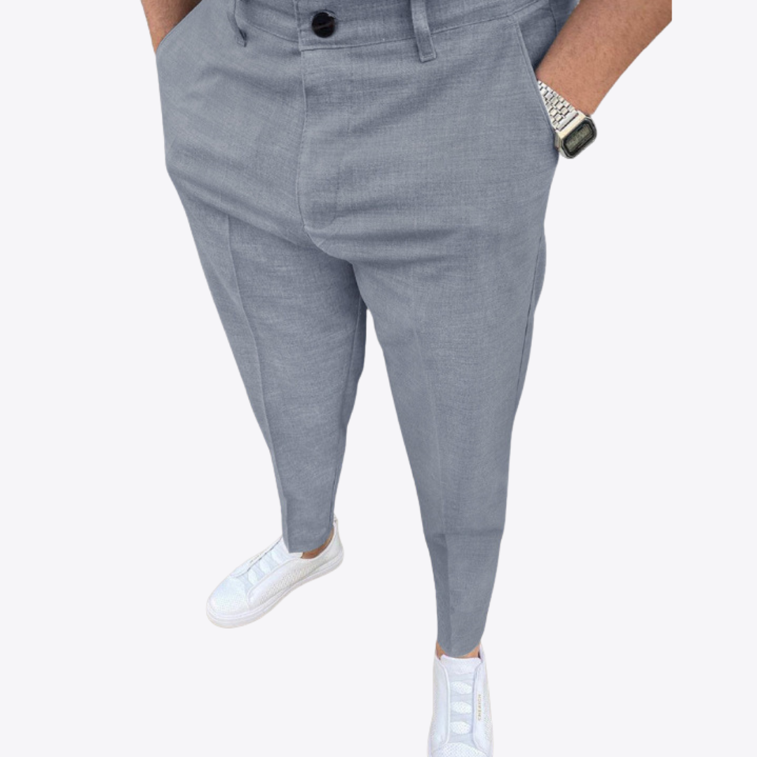 Giuseppe | Pantaloni slim fit a righe gessate da uomo