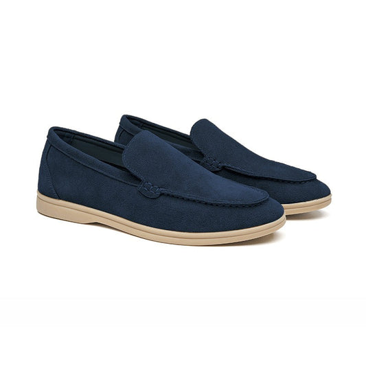 Osvaldo | Mocassini effetto camoscio slip-on con suola in gomma da uomo