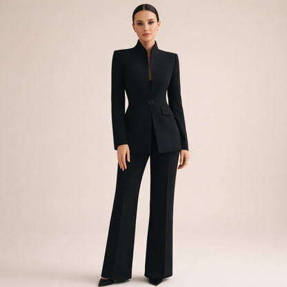Vessalia | Completo sartoriale con blazer e pantaloni a gamba larga per donna