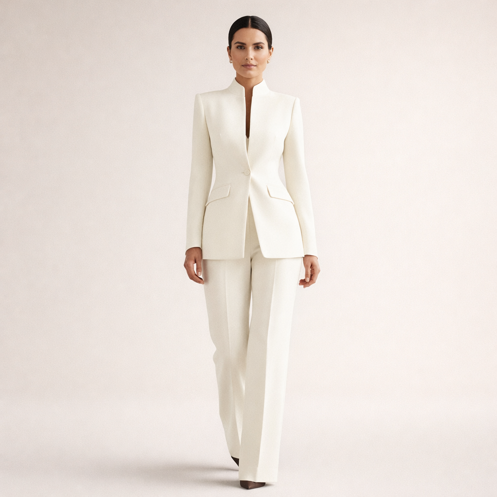 Vessalia | Completo sartoriale con blazer e pantaloni a gamba larga per donna
