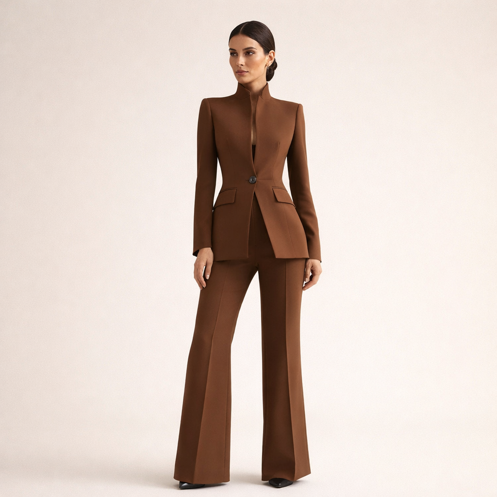 Vessalia | Completo sartoriale con blazer e pantaloni a gamba larga per donna