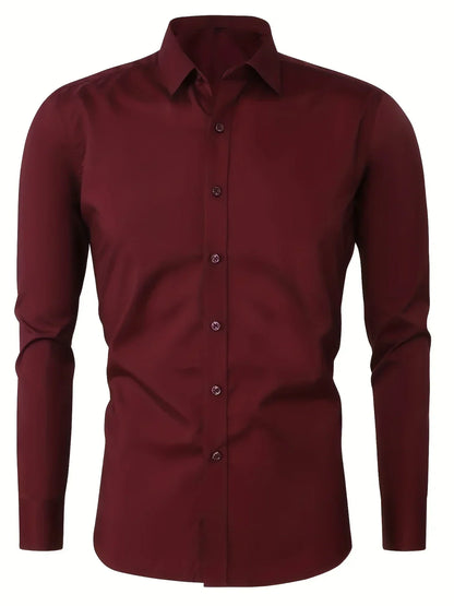 Vincenzo | Camicia a maniche lunghe con bottoni da uomo