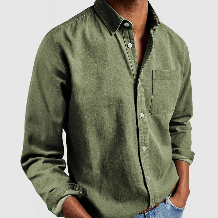 Riccardo | Camicia button-down con taschino da uomo