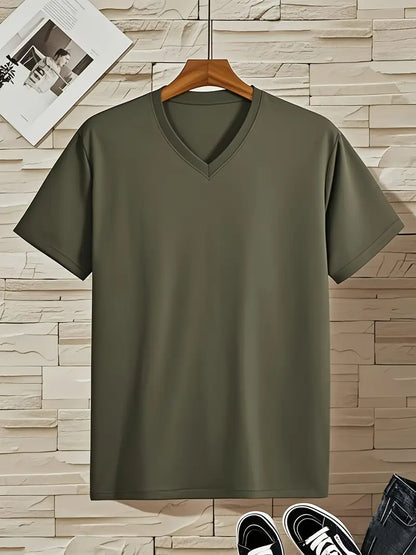 Bruno | T-shirt scollo a V a maniche corte da uomo