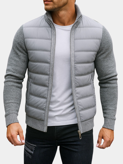 Manlio | Giacca imbottita con maniche in maglia da uomo