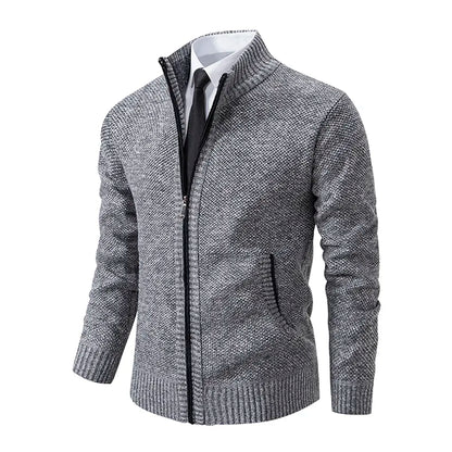 Valdo | Cardigan con zip e collo alto da uomo