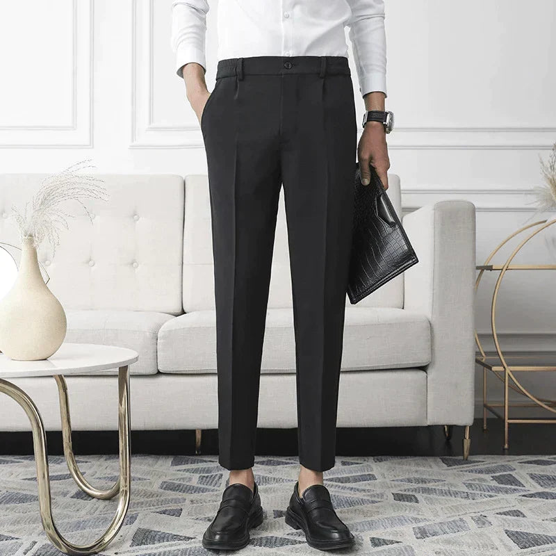 Luciano | Pantaloni eleganti a sigaretta con tasche laterali da uomo