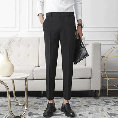 Luciano | Pantaloni eleganti a sigaretta con tasche laterali da uomo