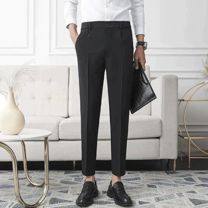 Leone | Pantaloni eleganti a vita alta con tasche da uomo