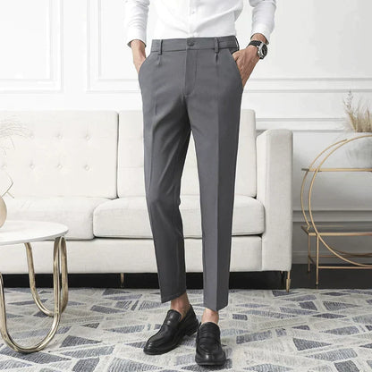 Luciano | Pantaloni eleganti a sigaretta con tasche laterali da uomo