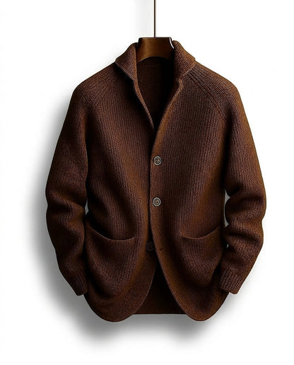 Ettorio | Cardigan con collo a scialle e tasche applicate da uomo