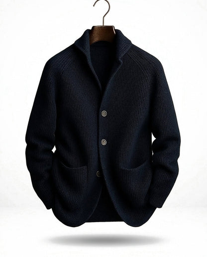Ettorio | Cardigan con collo a scialle e tasche applicate da uomo