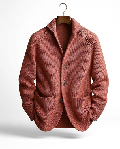 Ettorio | Cardigan con collo a scialle e tasche applicate da uomo