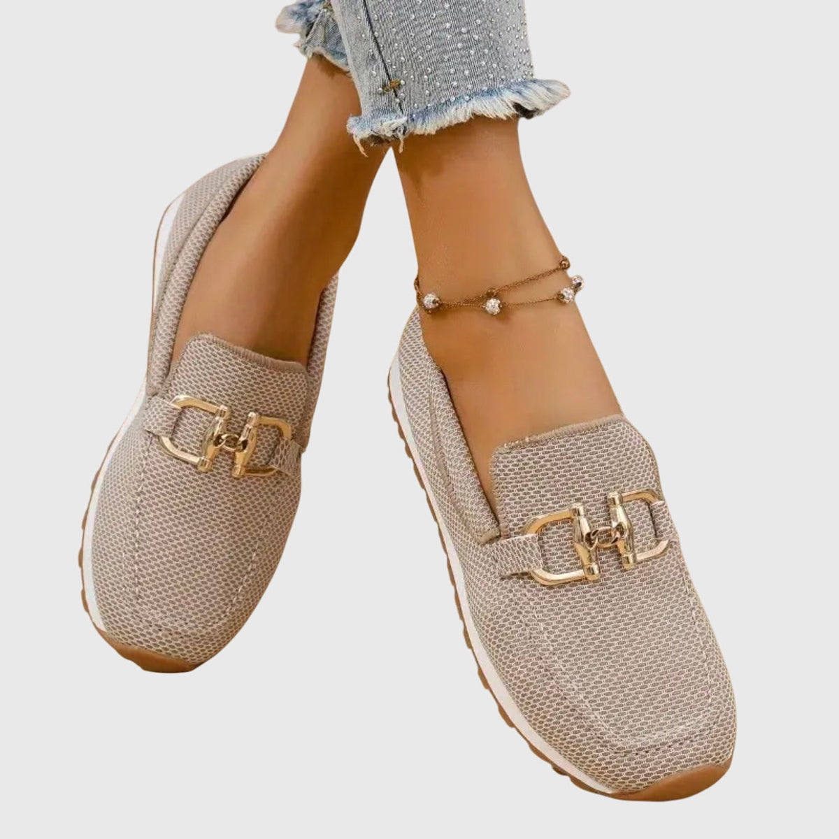 Brooke | Sneaker mocassino con dettaglio dorato per donna