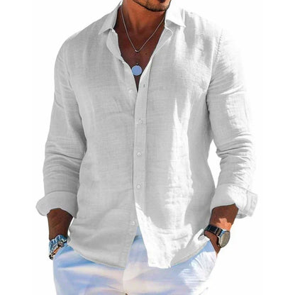 Claudio | Camicia a maniche lunghe con colletto classico e bottoni da uomo