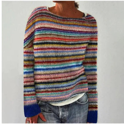 Monica | Pullover a fantasia norvegese girocollo per donna