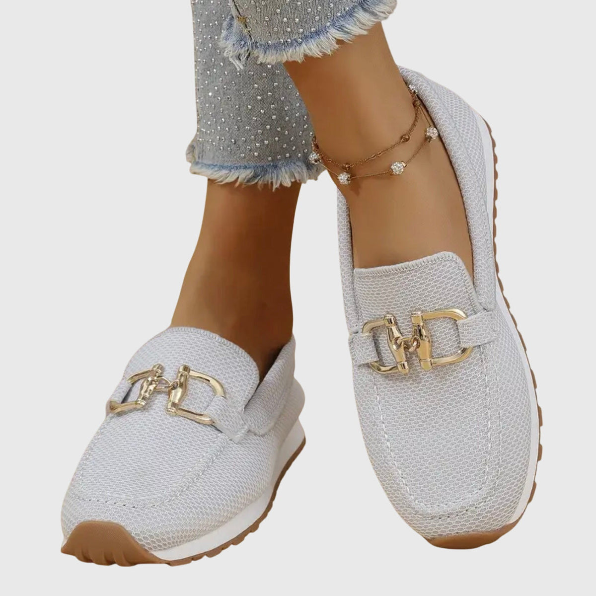 Brooke | Sneaker mocassino con dettaglio dorato per donna