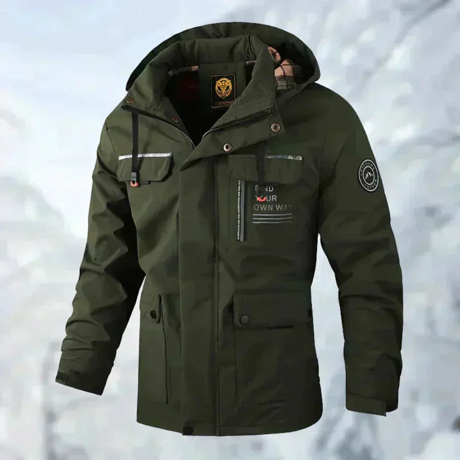 Aria | Giacca outdoor con cappuccio e tasche da uomo