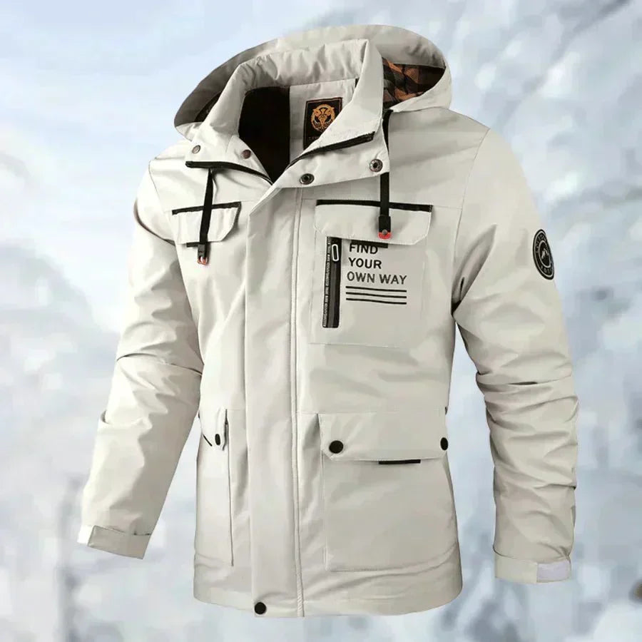 Aria | Giacca outdoor con cappuccio e tasche da uomo