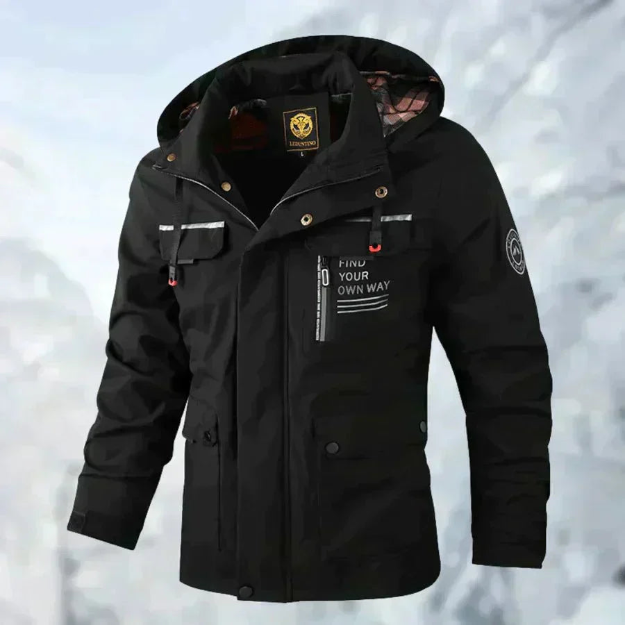 Aria | Giacca outdoor con cappuccio e tasche da uomo