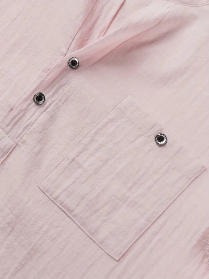 Giorgio | Camicia henley a maniche corte con taschino da uomo