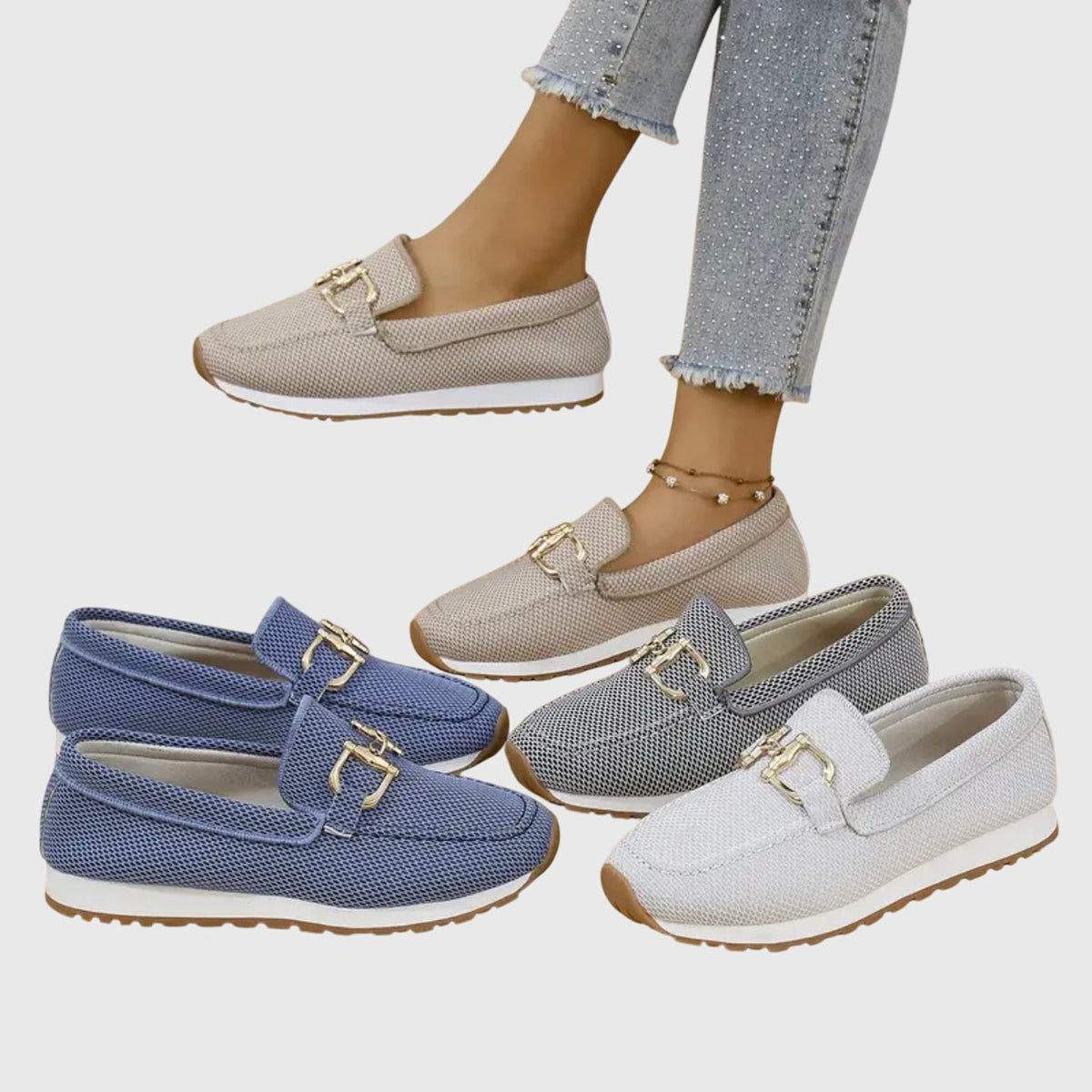 Brooke | Sneaker mocassino con dettaglio dorato per donna