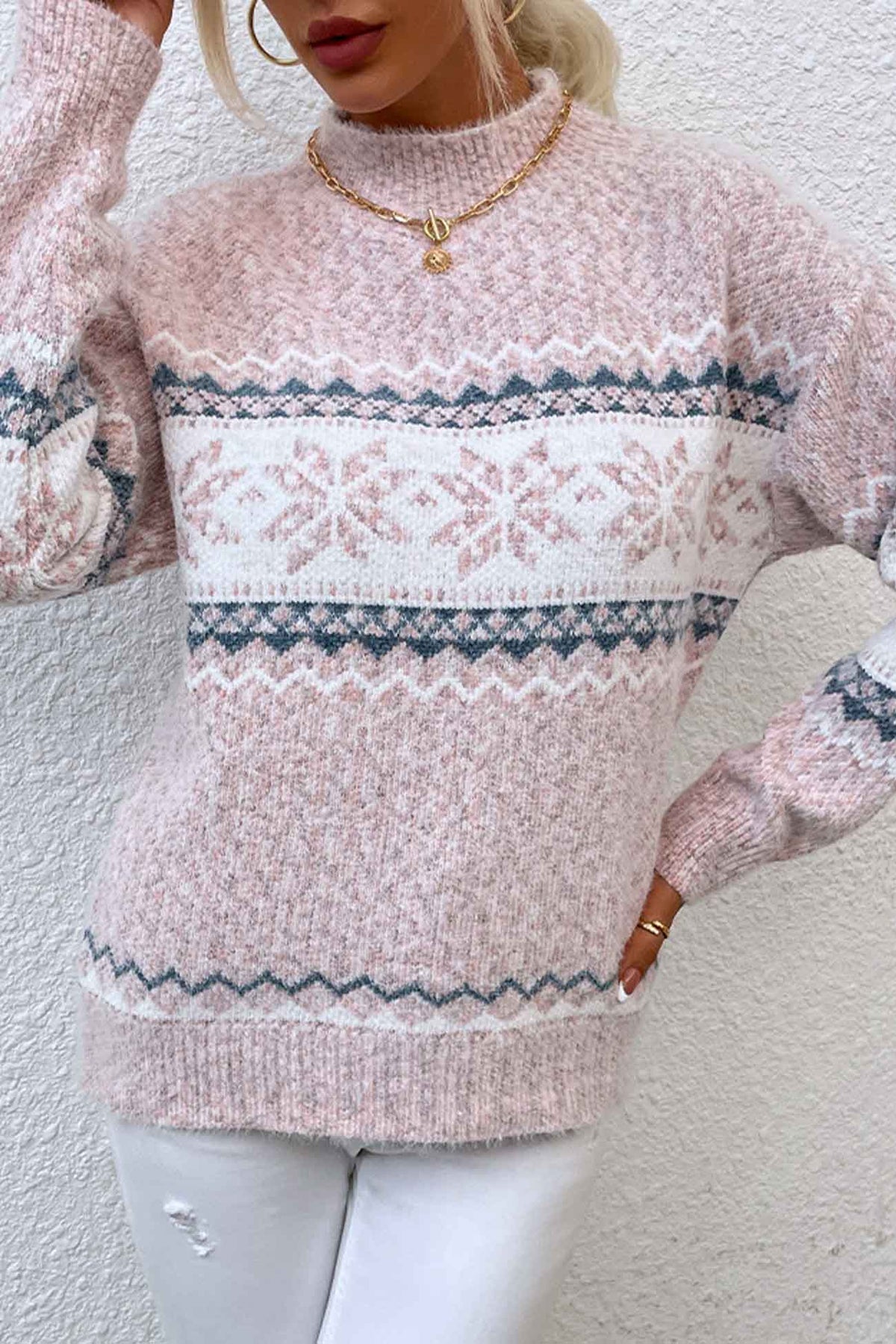 Fiamma | Maglione Fair Isle a girocollo per donna