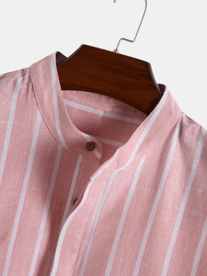 Emilio | Completo camicia a righe e pantaloni con coulisse da uomo