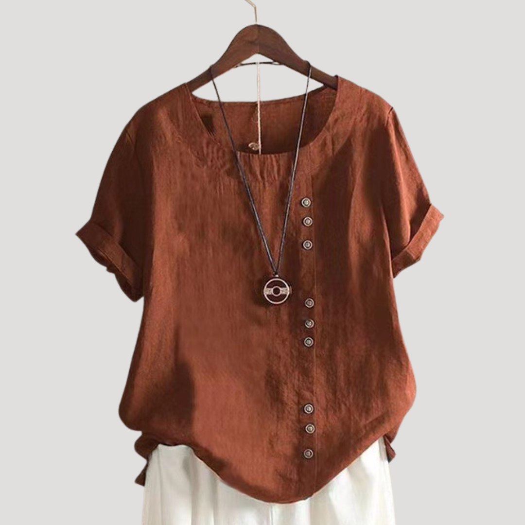 Dorothea | Blusa Donna Fluida Bottonata per l'Estate
