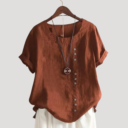 Dorothea | Blusa Donna Fluida Bottonata per l'Estate