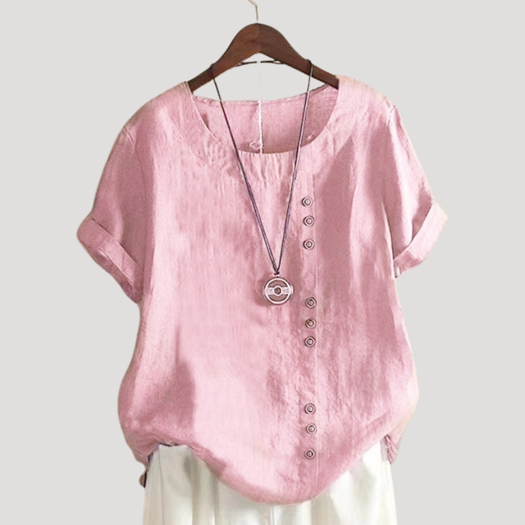 Dorothea | Blusa Donna Fluida Bottonata per l'Estate